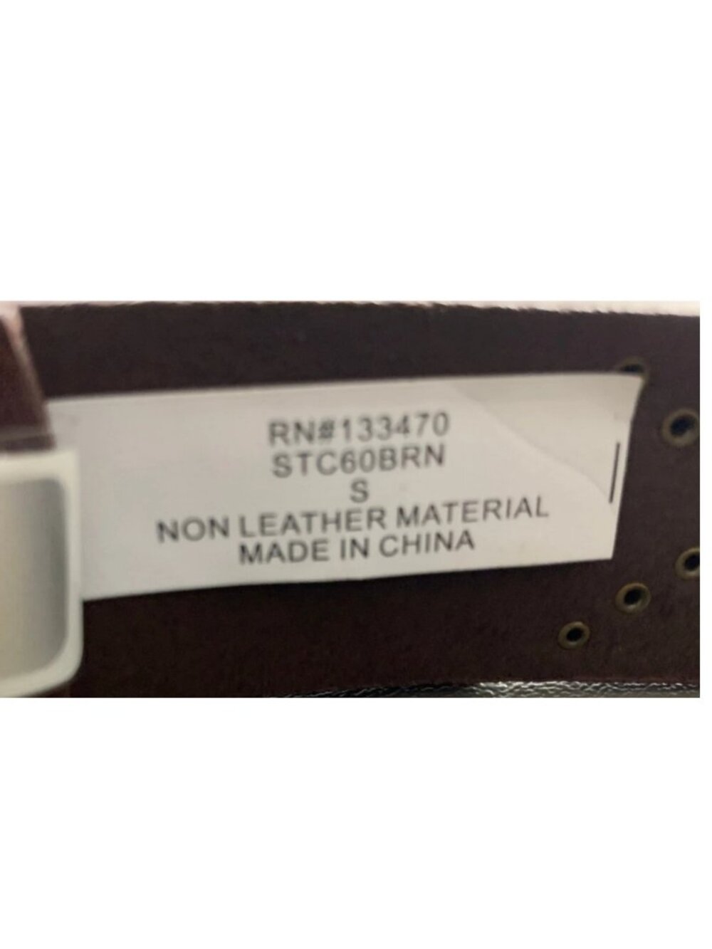 Style & Co. Women's Chevron Stud Faux Leather Pant Belt, Brown, Small - Picture 5 of 5